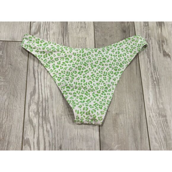 Lime green, cheetah, two-piece bikini, swimsuit, size S - Picture 9 of 11